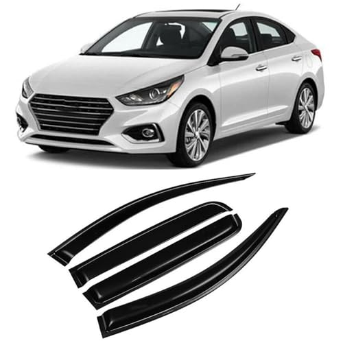 Déflecteur de vent et pluie pour Hyundai Accent 2015-2018 visière soleil latérale