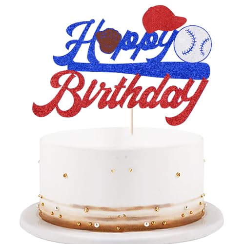 Decoración para tarta de cumpleaños con temática de béisbol, decoración para tarta de cumpleaños, béisbol, fiesta deportiva, perfecta para cumpleaños, fiesta temática de béisbol