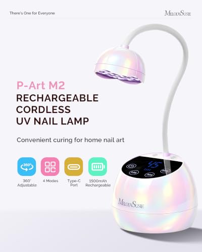 Image of MelodySusie Gooseneck Cordless UV Nail Lamp P-ArtM2 Light for Nail Tips