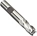 Union Butterfield 5110081 High Speed Steel (HSS) Square Nose End Mill, Inch, Weldon Shank, Uncoated (Bright) Finish, 4 Flutes, 4.5" Overall Length, 1" Cutting Diameter, 1" Shank Diameter