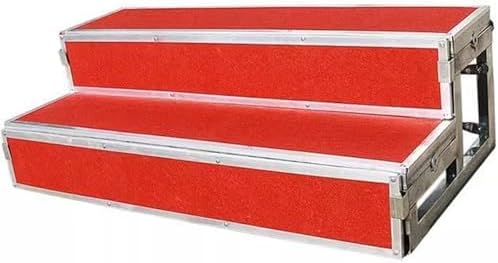 Portable 4-Tier School Choir Risers, Heavy-Duty Steel Steps Platform, Multi-Layer Plywood for Performances, Ideal for Choral Groups & Events, Easy Setup & Storage