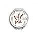Be Free Quote Handwrite Style Hand Compact Mirror Round Portable Pocket Glass