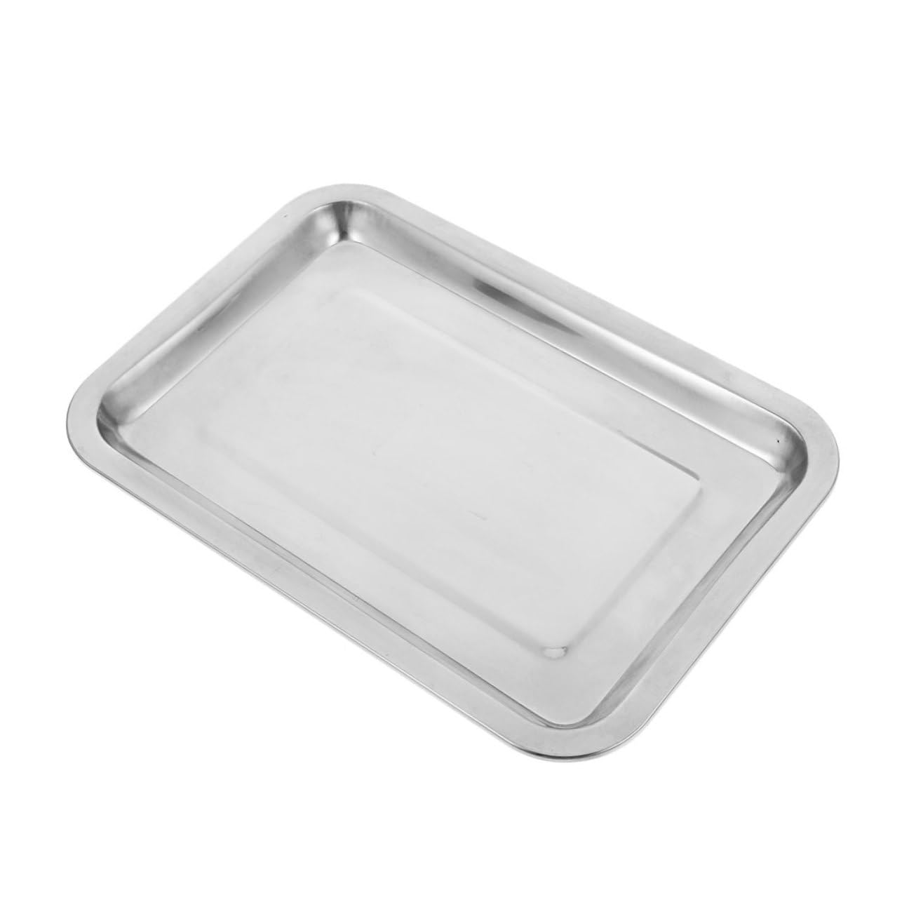 Unomor Stainless Steel Lab Tray Spill Containment Tool Organizer for Experiments Acid and Alkali for Medical Tattoo and Bathroom Use