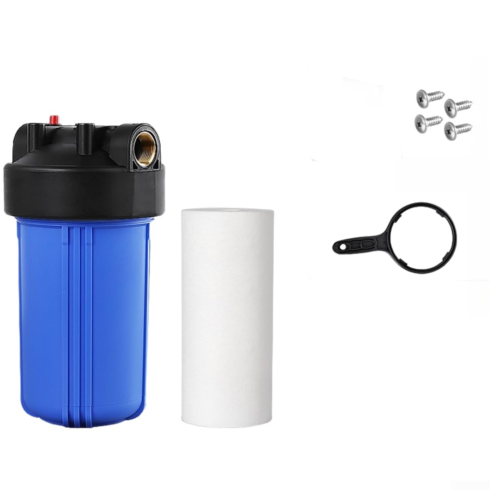 Großer 10 Zoll Wasserfilter Behälter aus PP für Whole House Vorfilter Blau
