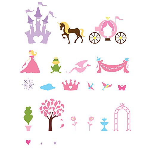 My Wonderful Walls Princess Theme Wall Stencils For Girls Princess Room #TOP1