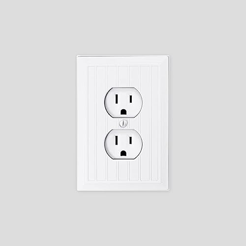 Miniatura 2 de Questech Decor - Placa de pared para cubierta de toma de corriente eléctrica dúplex, placa de interruptor individual de 1 banda, cubierta