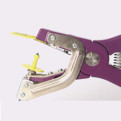 Foto von MZLaly Ohrmarkenzange Für Rinder, Hydraulische Ohrmarken Zange, Universal Tier Ohrmarke Zangen Für Die Installation Von Schweinen Rinder Schaf Ohrmarke Applikator,Purple