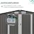 Verano Garden 8x6 FT Outdoor Storage Shed, Galvanized Steel Metal Garden Shed, Double Door W/Lock, Outdoor Storage Tool House for Backyard, Patio, Lawn