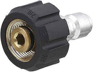 RETYLY Lavadora de pressão Twist M22 14mm X 3/8" Plugue de desconexão rápida de alta pressão B encaixe rápido bico acoplador rápido, 5000, TWIS281