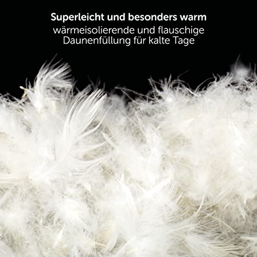 Zamboo Universal Fußsack Daunen für Babyschale und Babywanne - Winterfußsack für 3- oder 5-Punkt-Gurt, extra leicht und warm, mit Kapuze und Tasche - Grau