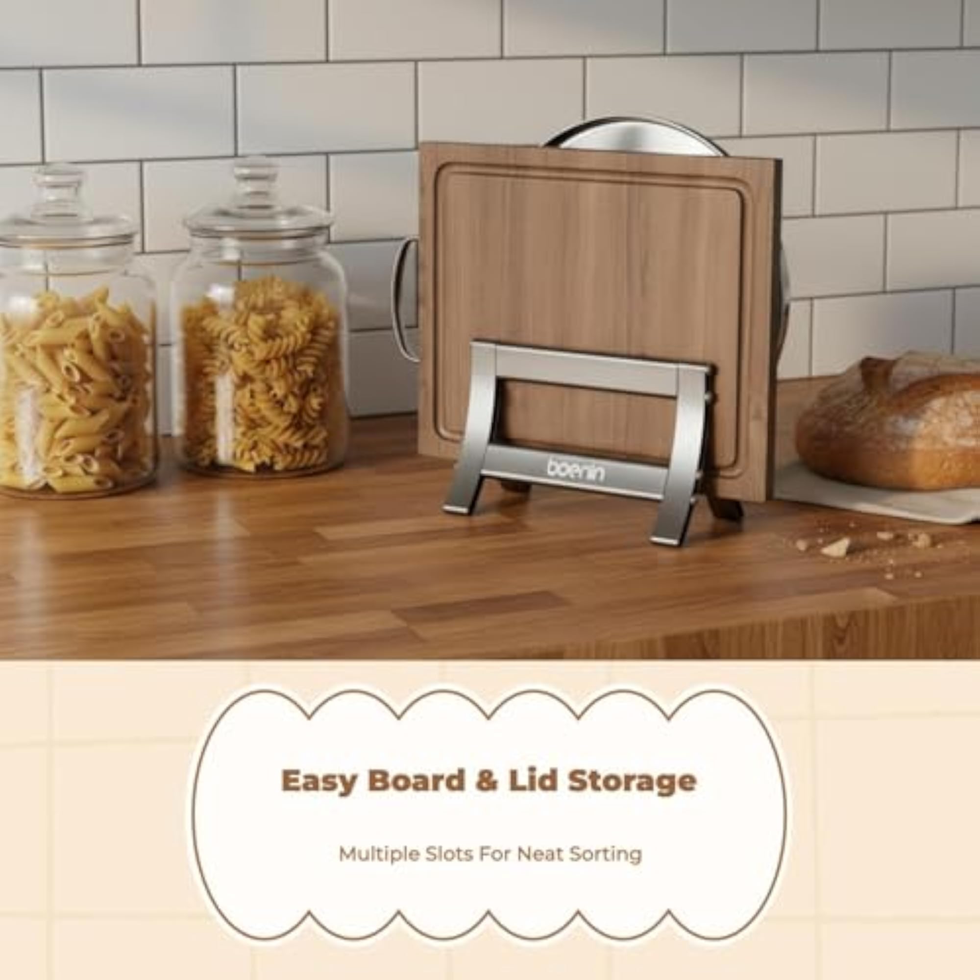 Cutting Board Organizer, Multifunctional Storage Rack