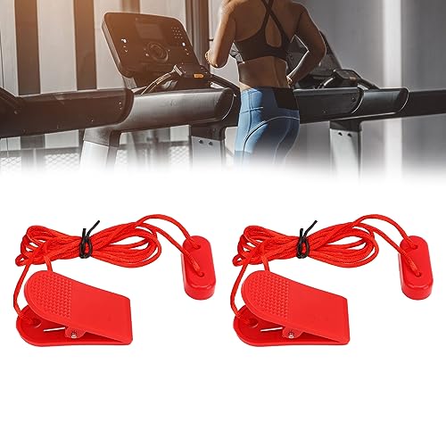 VGEBY 2pcs Treadmill Key,Universal Safety Key Treadmill Magnet Key Universal Replacement Treadmill Magnet Security Lock Red - Image 2
