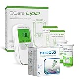 GCare LIPID - Cholesterin Messgerät - Blutfett Messsystem - Gesamtcholesterin Testgerät - mit Teststreifen und Zubehör (Messsystem + 20 Teststreifen + 50 Stechhilfen)