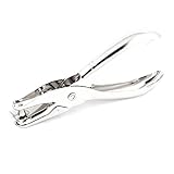 uxcell Single Hole Paper Punch Perforator One Hole Card Puncher Silver Tone