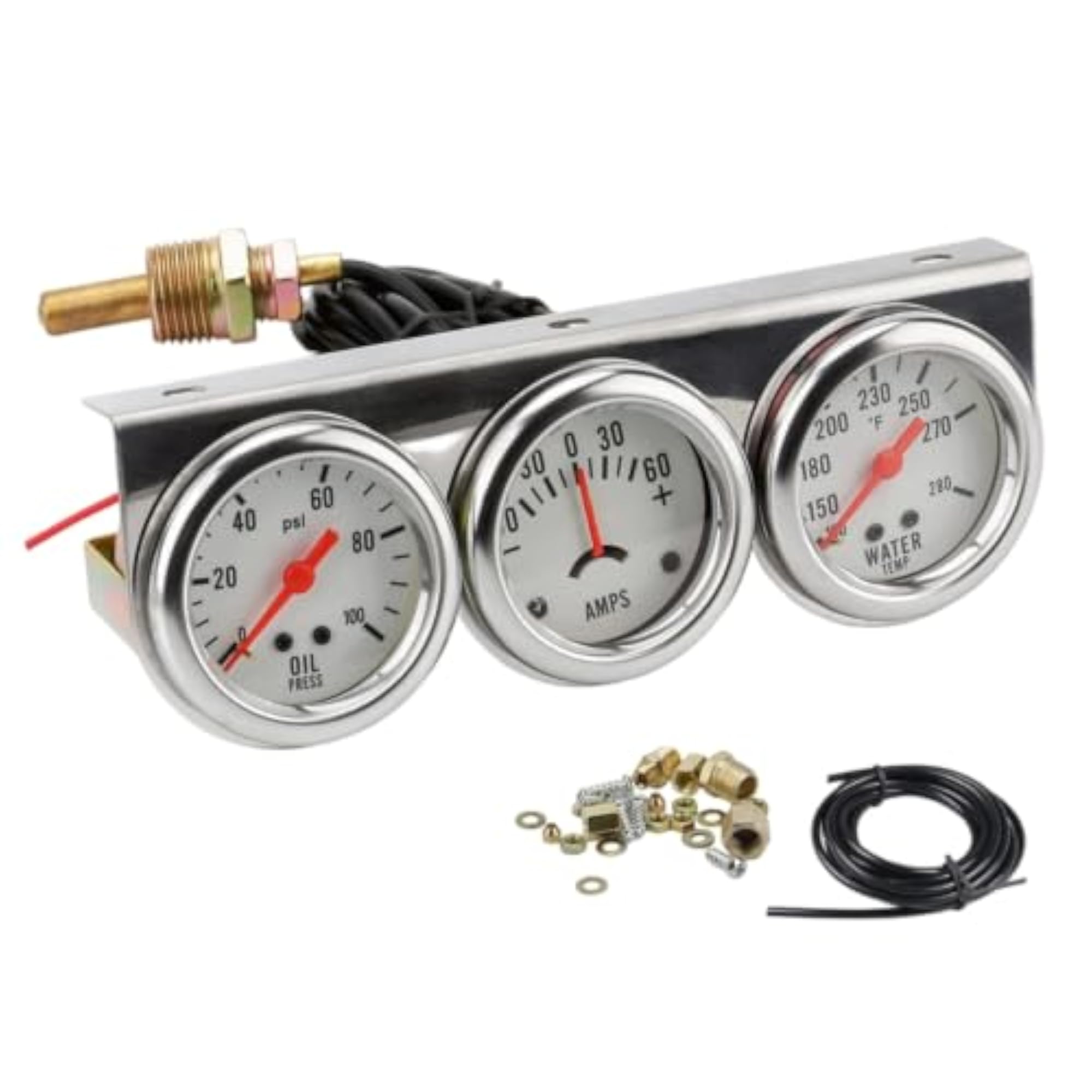 Mechanical 3 Gauge Cluster Analog Car Accessory