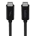 Belkin Thunderbolt 3 Usb Type-C Cable - Featuring Usb-C To Usb-C End Connections On 3 Foot/1 Meter Long Thunderbolt 3 Cable - 20 Gbps Data Transfer Speed - Usb 3.1 Compatible 10GB/s (F2CD081bt1M-BLK)