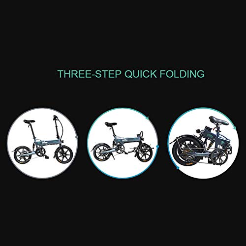 FIIDO D2S Foldable Electric Bike, 16" 60km Long-distance Aluminum Alloy Portable Electric Bicycle Folding E-Bike Outdoor Cycling Bike Vehicle, 36V 7.8Ah 25km/h - Image 5