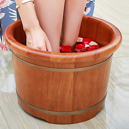 Tina de madera para baño de pies con tapa miniatura 2