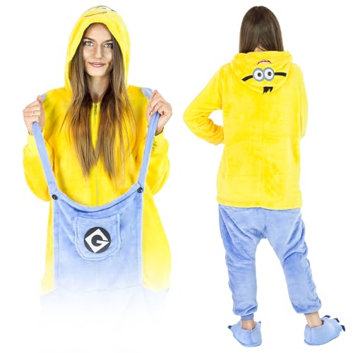 ZOLTA Jumpsuit Onesie für Damen und Herren - Sanft Kuschelig Unisex Pyjama - Warme Schlafanzug - Karneval Kostüm Damen oder Herren - Kostüm für...