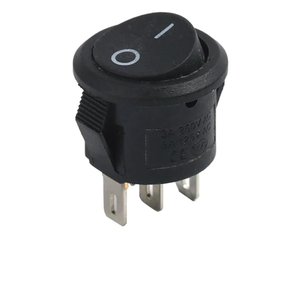 10 PCS Circular Ship Type Switch with lamp 3 Pin/2 Pin KCD1-105 Second and Third Gear Rocker Switch with Light(20mm B 3 F 2 G)