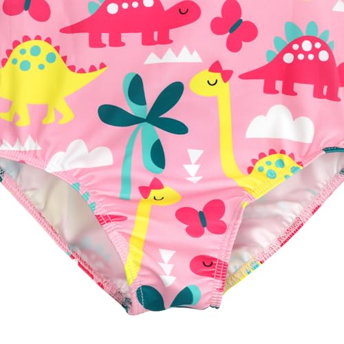 Girls Swimsuit One Piece Bathing Suit with Adjustable Straps Quick Dry Beach Swimming Suits Swimwear 4-10 Years4