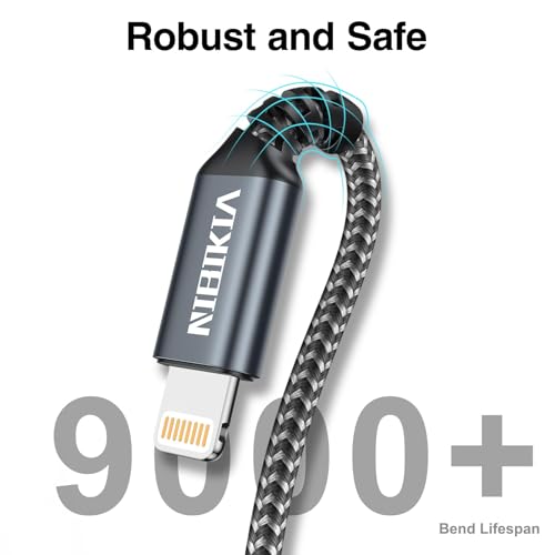 iPhone Ladekabel, Lightning Kabel [3Pack 3M] Ladekabel iPhone Schnellladekabel MFi Zertifiziert USB auf Lightning Kabel für iPhone 14 13 12 11 Pro/Pro Max/Mini, XR XS Max X, 8 7 6 6s Plus, 5s 5 Se