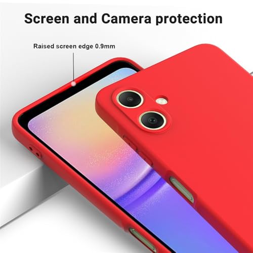 Image of Back Cover for Samsung Galaxy A06 5G / A06 4G | Full Camera Protection | Premium Liquid Silicon Case | Flexible Bumper Case for Samsung Galaxy A06 5G / A06 4G (Red)