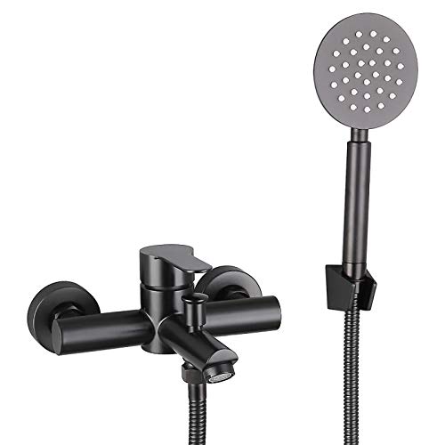 Robinet de baignoire noir premium LWX au design épuré et finitions haut de gamme