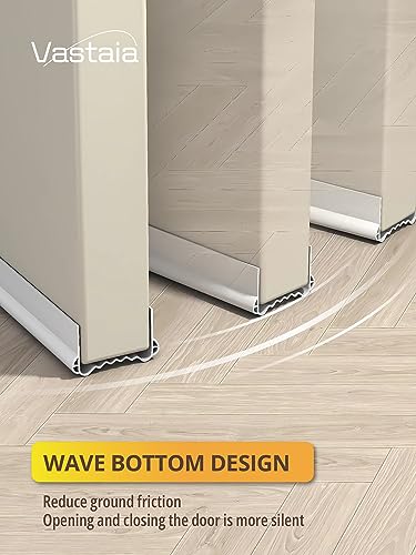 Vastaia Tochtstopper voor deuren, 2 stuks, 100 cm, geschikt voor 3-5 cm dikte, maximale openingenvulling 2,5 cm, kan vrij worden gesneden, snel en eenvoudig aan te brengen, als geluidsisolatie, - Image 7