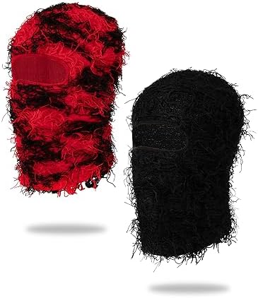 MGBPEI Distressed Balaclava Ski Mask for Men/Women Knitted Full Face Ski Mask Windproof Neck Warmer