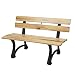 Produktbild Mendler Gartenbank HWC-F96, Sitzbank Parkbank Holzbank, Gusseisen - 3-Sitzer 170cm Hellbraun