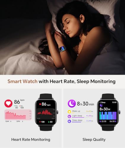 Quican 1.85 Smart Watches for Men Android and iPhone, Alexa Built-in Smartwatches for Men and Women 21.25 + 50% Off Code 2EOUTKWB - image 5