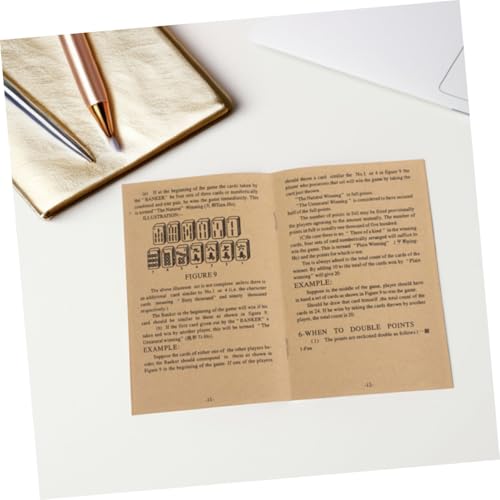Vaguelly 2pcs Mahjong Book English Guide miniatura 6
