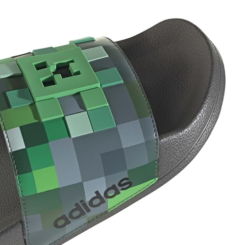 adidas adidas Unisex-Adult Adilette Shower - Minecraft, Grey/Grey/Green, 6