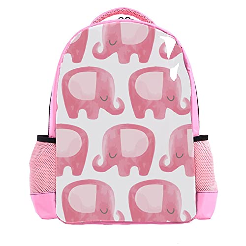 Sac à dos enfants multicouches motif éléphants roses et yeux fermés multicolore pour l'école