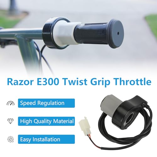 Image of EOPOAYI MX350 Throttle Kit Replacement for Razor MX350 MX400 (V33+) Dirt Rocket E200 (V24+) E300 (V20+) Electric Scooter Pocket Mod, 24V Twist Grip Throttle with Handlebar Grip