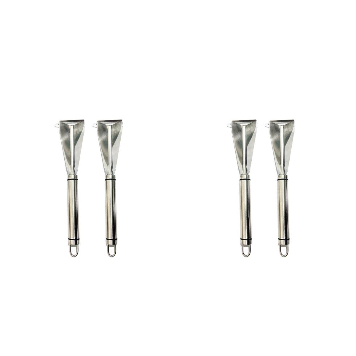 Cabilock 2 Juegos Recortadora De Pelo Triangular De Manzana Cortador De Frutas Canasta De Frutas Para La Cocina Vaso Picador De Frutas Tabla De Quesos Silver Acero Inoxidable 2 Piezas * 2