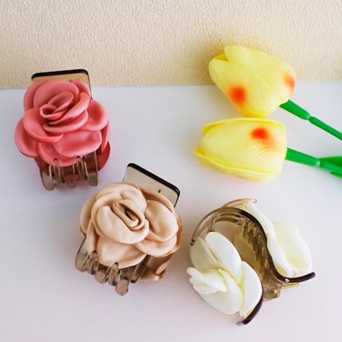Pinzas para el cabello floral 3 piezas mediano y pequeño miniatura 5