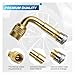 Car Tire Valve Stem Extenders, 90 Degree Tire Inflator Nozzle Extender, Brass Valve Extension Adaptor for Car, Dually Wheels Passenger Car, Motorcycle, Bike (4PCS)