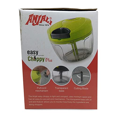 Image of Anjali Easy Mini Vegetable Chopper & Cutter with 3 in 1 Blade, Grey, 1 Piece