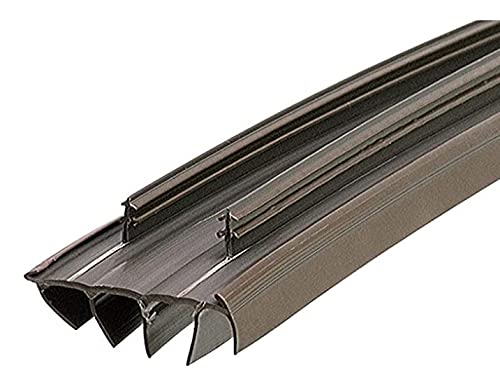 Randall 36″ Kerf-Style Door Bottom with Vinyl Fins – Brown Door Weatherstrip & Draft Stopper, Slide-in Threshold Seal for Exterior/Interior Doors