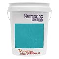 FirmoLux Marmorino Berlina Authentic Venetian Plaster | Smooth Plaster | Made in Italy from Lime & Marble | Gray-Blue Colors (14) | Color: SW6946 Surfer