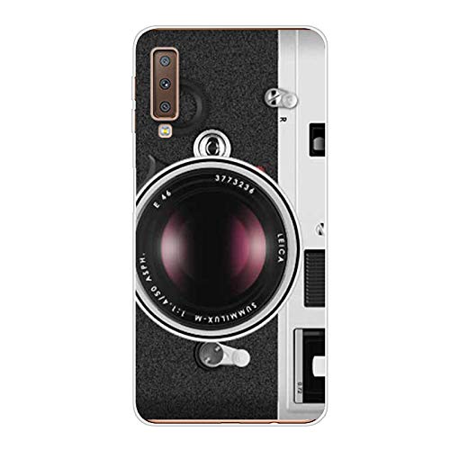 Aksuo Funda For Samsung Galaxy A7 2018 , TPU Anti-Rasguño Anti-Golpes Cover Protectora Transparente Claro TPU Caso Bumper Slim Silicona Case para Protectora - Cámara