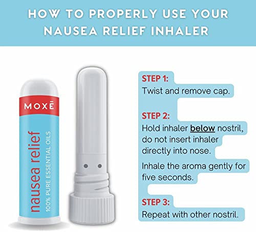 MOXE Nausea Nasal Inhaler Sticks, All Natural Essential Oil Blend, Ginger, Cardamom, Peppermint, Sweet Orange, Upset Stomach, Headaches, Easy-to-Use Portable Aromatherapy, Made in USA, 1 Pack - Thumbnail 6