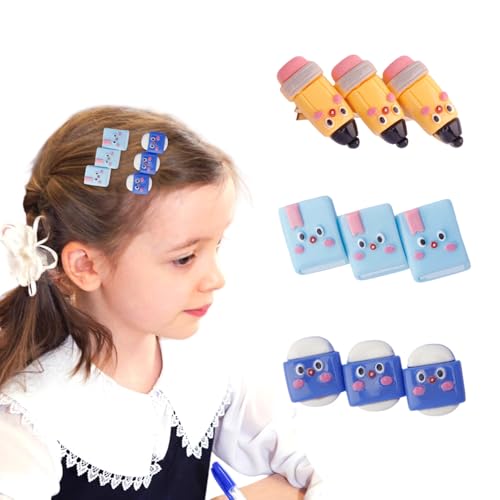 Tihebax Pencil Hair Clips Barrettes for Back to School, 3 Pcs Teacher...