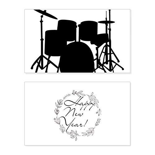 Kit de batterie de musique sur carte commémorative pour message du Nouvel An