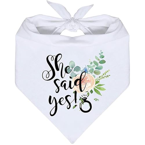 Zmupl Hundehalstuch, weiß, Bandana, Hochzeit, Party, Verlobung, Hundeaccessoire, Polyester, M, Sommer