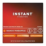 Instant Hydration Electrolytes Powder Packets - Mango Pineapple Drink Mix - Zero Sugar - Keto, Vegan, Gluten-Free, Non-GMO - Boost Recovery, Brain Health, Muscle & Tissue Support- 30 Sticks