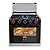 CAMPLUX RV Stove Propane Range 21 Inches, 1.8 Cu.ft. Propane Oven with 3 Burners Cooktop, RV Gas Oven Stove Combo 28,100 BTU/Hr, Black, EliteSERIES