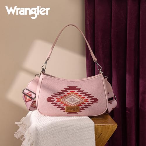 Image of Wrangler Western Shoulder Bag for Women Small Purse Aztec Hobo Bag HandBag with Detachable Strap